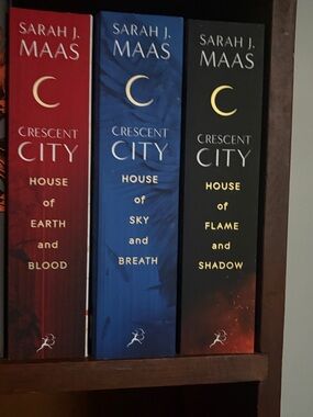 Crescent City Book Spine Set - Red, Blue, Black